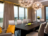 Black Presidential suite dining room at the five stars Kempinski Hotel Adriatic Istria Croatia