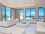 White Presidential suite living room at the five stars Kempinski Hotel Adriatic Istria Croatia