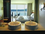 Deluxe room bathroom in luxury Hotel Villa Dubrovnik in Croatia
