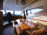 Dining table on the yacht