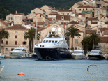 Luxury yacht for charter in Zadar in port on the island