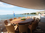 Stern deck on the luxury yacht for charter 6 cabins / sleeps 12 with home port in Zadar