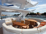 Flybridge on the luxury yacht for charter 6 cabins / sleeps 12 with home port in Zadar