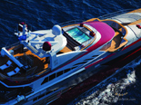 Aerial photo of the Exclusive and Luxury Super Yacht for Charter in Croatia