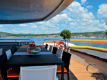 Deck on the Luxury and Exclusive 50 m charter mega yacht in Croatia based in Split