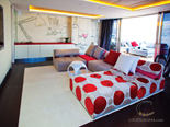 Luxury master cabin on the exclusive 50 m mega yacht for charter in Croatia based in Split