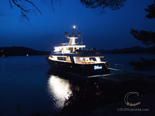 Navetta 30 Custom Line a luxury yacht charter in Croatia by night