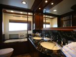 Master cabin bathroom on Navetta 30 Custom Line a luxury charter yacht in Croatia 