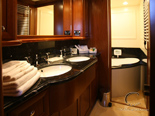 VIP cabin bathroom on Navetta 30 Custom Line a luxury charter yacht in Croatia 