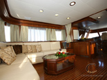 Salon on deck two on Navetta 30 Custom Line a luxury charter yacht in Croatia 