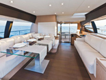 Saloon on Ferretti 620 a luxury yacht for charter in Dubrovnik and Croatia