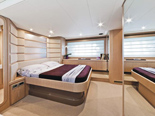 Master cabin on Ferretti 620 a luxury yacht for charter in Dubrovnik and Croatia