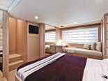 Master cabin on Ferretti 620 a luxury yacht for charter in Dubrovnik and Croatia