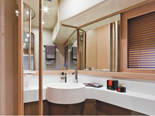 Twin cabin bathroom on Ferretti 620 a luxury yacht for charter in Dubrovnik and Croatia